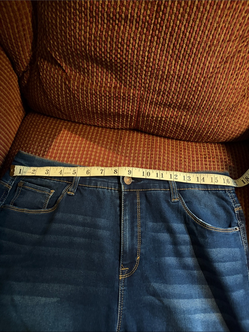 Curve Fit Women's Dark Blue Rolled Hem Jean Shorts - Picture 6 of 7